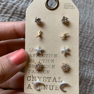 5 Pairs of Fashion Earring Studs